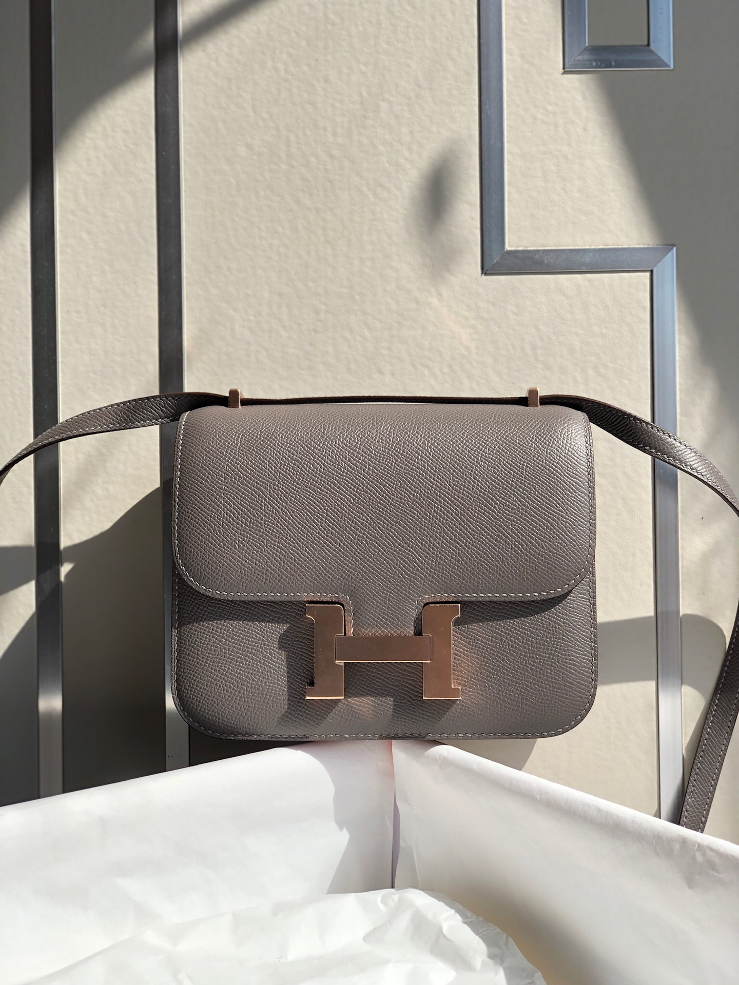 에르메스 콘스탄스18 그리스메이어 로즈골드 버클 앱송